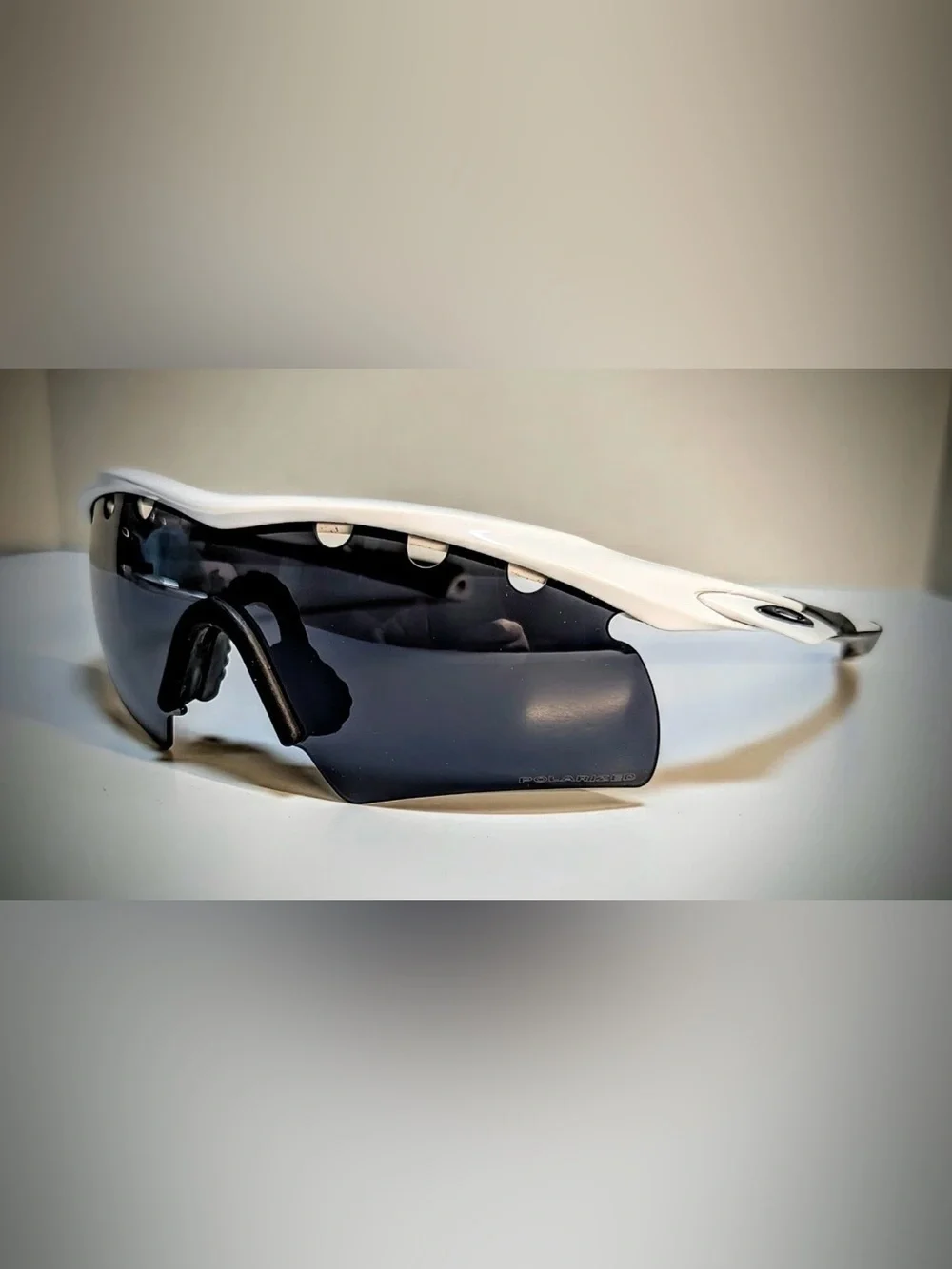 Oakley M2 Frame XL Polished White / Fire Iridium Sunglasses 9343-05 Extra Lens!